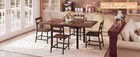 Extendable Dining Table Set For 4  Wood Kitchen Table With 4 Curved