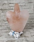Himalayan Salt Angel Shape Lamp  Salt Lamp  Dimmer Switch  Wooden Base  11  Tall