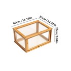 Wooden Acrylic Display Case - Crystal Clear Showcase Case For Gifts Figures Us