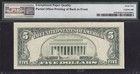 Partial Offset Printing Error 1981  5 Pmg Choice Xf 45 Epq Federal Reserve Note 