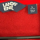 Lands  End Snap Fleece Pullover Cnavy And Burgundy Soft Comfy Camping Hiking