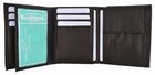 Kids Boys Slim Compact Flap Id And Coin Pocket Trifold Wallet Black