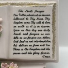 Vtg Lefton Ceramic Planter Vase Lords Prayer Hand Painted Flowers Pink Gold Read
