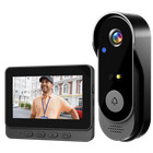 1080p Wireless Security Smart Doorbell Intercom Two-way Audio Camera Ips Screen