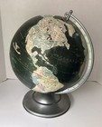 Vintage Replogle Starlight Globe 12    Black Ocean Midcentury Modern