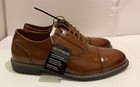 Men s Oxford Dress Shoes Brown Leather Lace Up Size 12 Hunters Bay Brand New  