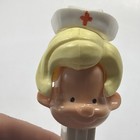 Vintage Blonde Nurse Pez Dispenser No Feet Us Pat 3 8 1970s White Base Usa Rare 