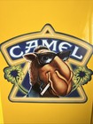 Vtg 1990 Rj Reynolds Joe Camel Smoking Tobacco Cigarettes Metal Advertising Sign
