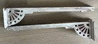 Architectural Salvage Chippy White Wood Long Corbels