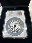 2019 China 5oz Silver Unicorn     Ngc Pf70 Ucam     25th Anniv      First Day  0915 