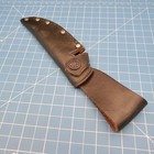 Vintage Fixed Blade Knife Sheath Black Leather Belt Pouch Case 8 75 x4  