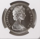 1965 Canada Silver Dollar  1 Ngc Pl66 Small Beads Pointed 5 Prooflike