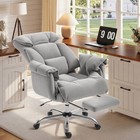 Executive Office Chair  Computer Desk Chair With Footrest  Gray