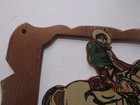 Vintage 1940 s The Lone Ranger On Silver Wood Carved Tie Rack