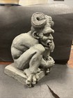 5    Vintage Graystone Sitting Horned Devil Gargoyle Statue Udc Larry Miller