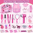 49 Pcs Hair Salon Girls Toys Kids Pretend Play Makeup Sets Toddler Dress Up B   