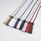 2pcs Curtain Tiebacks Braided Rope Tassel Holdbacks Drapery Blue