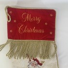 Christmas Stocking Needlepoint Old World Santa Red Velvet Backed Fringe 18 