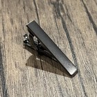 Brushed Gunmetal Tie Clip Men Birthday Wedding Gift Tie Bar 1 57    Length