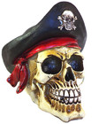 Pirate Captain Skull Figurine Statue Skeleton Halloween