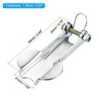 68mm Hook Safety Latch Kit  2 Pack Metal Towing Hitch Replacement  Silver
