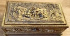 Rare Antique 19th Gilt Bronze Ormolu French Box With High Relief Scenes