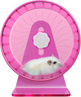 Silent Hamster Exercise Wheel With Adjustable Stand  5 5 Inch  Pink