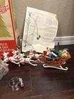 Vintage   Santa   s Sleigh Ride Orbiting Tree Topper   Original Box