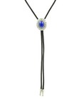 Silver Plated Nature Lapis Lazuli Stone Ukiyo-e Western Cowboy Neck Bolo Tie