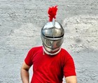 Medieval Helmet Knight Steel European Closed Helmet Larp Fancy Armor Helmet Gift