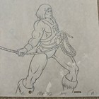 Motu He Man Animation Art Original Production Drawing With Grappling Hook