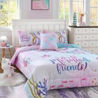 Size Comforter Set For Girls  6-piece Bed In A Bag  3d Colorful Mermaid