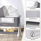 Baby Bassinet Bedside Sleeper  Portable Baby Bed For Newborn Infant  Height Adju