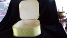 Rare 75yrs Old Vintage Antique 5 Pc Quilted Satin Vanity Dresser Organizer Set 