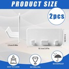 2pcs Razor Holder - Self Adhesive Shaver Hook Hanger Stand - Plastic Utility    