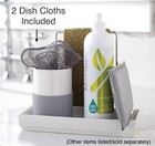 Norwex Dish Cloths 2 Pack Kitchen Bathroom Scrub Graphite Grey 17 72    307008 New