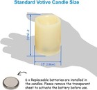 Flameless Flickering Led Votive Tealight Candles Battery Operated With Timer   6