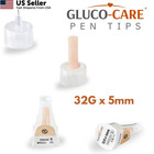 Gluco-care Pen Tips 32g X 5mm  Universal Fit X Transparent
