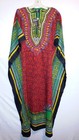 Women African Drawstring Maxi Kaftan Dress Dashiki Boho Hippie Red Free Size