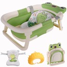 Foldable Baby Bath Tub Collapsible Infant Safety Shower Bathtub With Thermometer