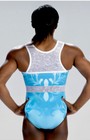 New Simone Biles Gk Elite Leotard Gymnastics Clear Mindset Blue Mesh  Size  Am