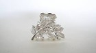 Small Mini Light Silver Metal Leaf Hair Claw Clip