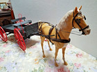 Vintage  60s Marx Johnny West Series Buckboard Complete With Horse