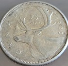 1963 Canada Silver Quarter - 80  Silver - Great Condition