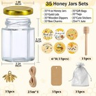 35 Pack Small Honey Jars For Party Favors In Bulk  4 Oz Mini Hexagon Glass Ho   