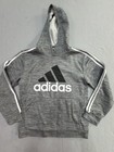 Adidas Hoodie Sweatpants Set Youth 14-16 Gray Fleece Logo 3 Stripe Tracksuit