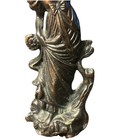 Vintage antique Bronze Statue Of Woman Lady Dancing Dress 7in