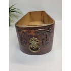 Antique Wooden Sewing Machine Drawer Curved Cabinet Box Planter Repair Salvage