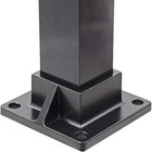 Floor Flange For 2  X 2  Square Aluminum Fence Posts - Deck Mount  black 
