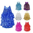 Kid Girls Modern Jazz Latin Ballet Tutu Dress  Sequins Costumes Stage Dancewear 